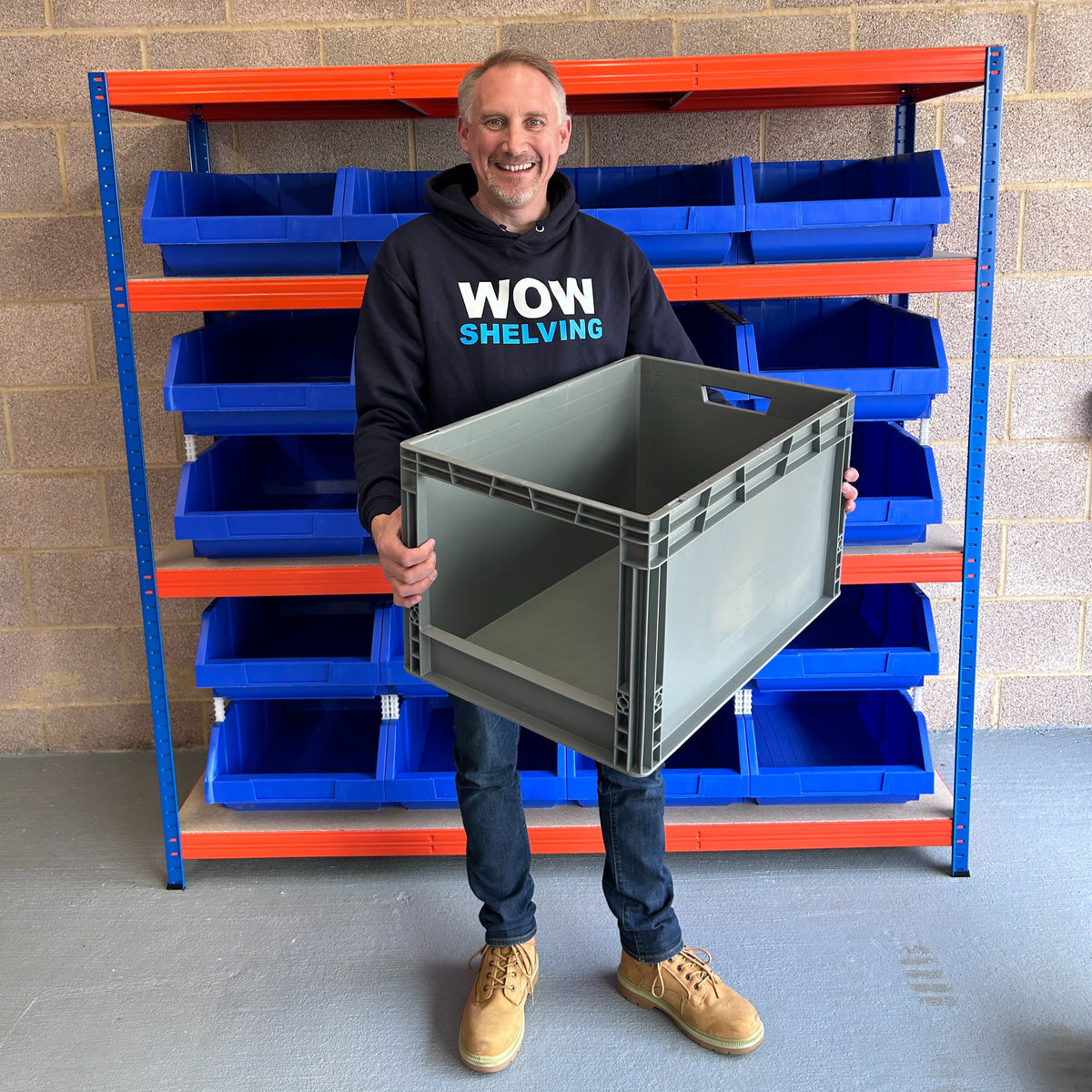 Euro Box Pick Racking Value Euro Stacking Pick Bins – WOW Shelving